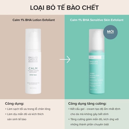 Gel loại bỏ tế bào chết dịu nhẹ cho da nhạy cảm Calm 1% BHA Sensitive Skin Exfoliant - Ảnh 2